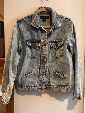 Rachel Zoe Vintage-Look Stonewash Denim Jacket - Faded Blue